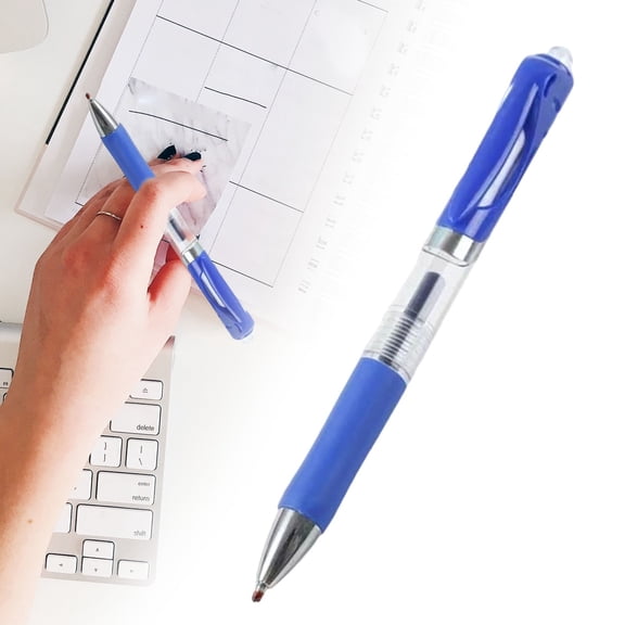 YSKING Value Pick Retractable Gel Pen,0.5mm Fine Point 5.9in Blue Gel Ink Pen,Comfort Grip Writing Pen for Journaling,Document Signing & Daily Note鈥慣aking