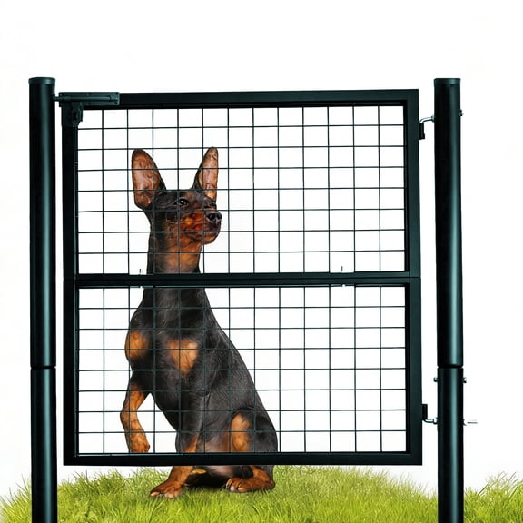 YSLDSKER Heavy Duty Metal Fence Gate