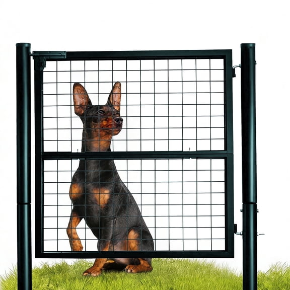 YSLDSKER Heavy Duty Metal Fence Gate