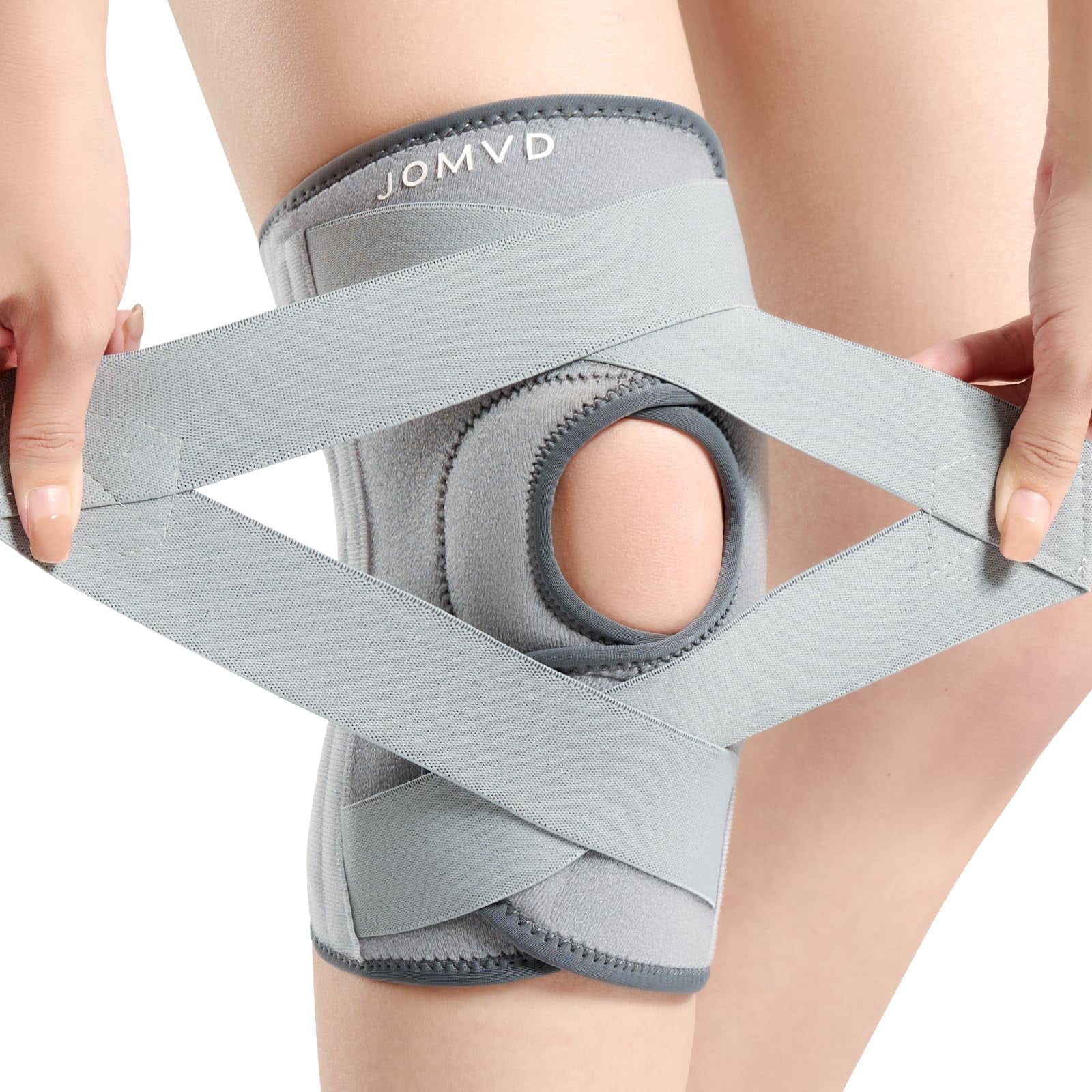 YSLHYKnee Brace for Knee Pain, Meniscus Tear, Adjustable Knee Support with Side Spring Stabilizers for ACL, MCL, Arthritis, Patella Stability, Knee Pain Relief, Injury Recovery, Women and Men, Medium
