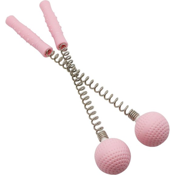 YSLX Spring Massage Hammer, Handheld Massage Stick with Silicone Ball, Portable Body Relaxation Massager for Muscle Relief, Pack of 2