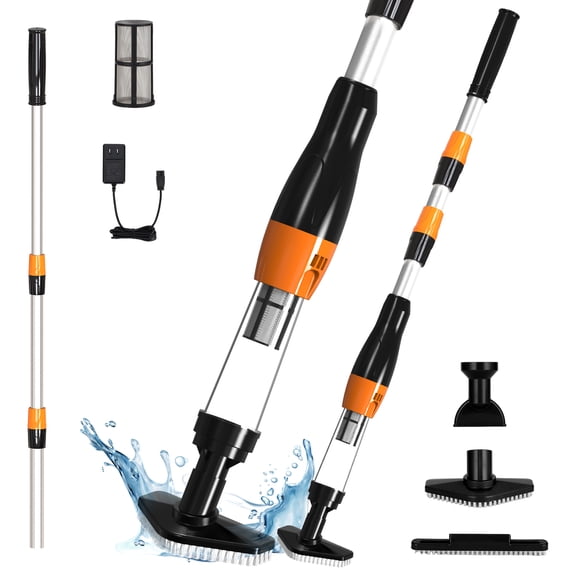 YSMJ Cordless Handheld Pool Vacuum for Small Above Ground Pools & Hot Tubs, Gray