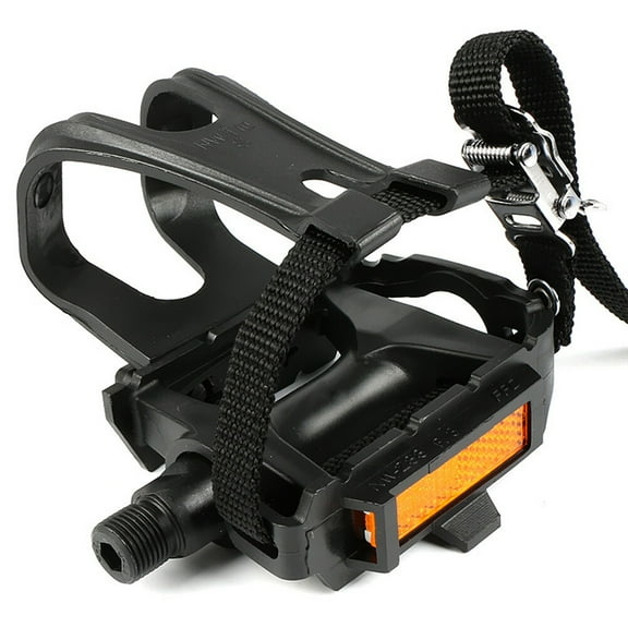 YSNOOWE 1 Pair Plastic Bike Pedal Toe Clip for Bicycle Pedal Compatible with Road Biking 4.4*3.1*1.2in