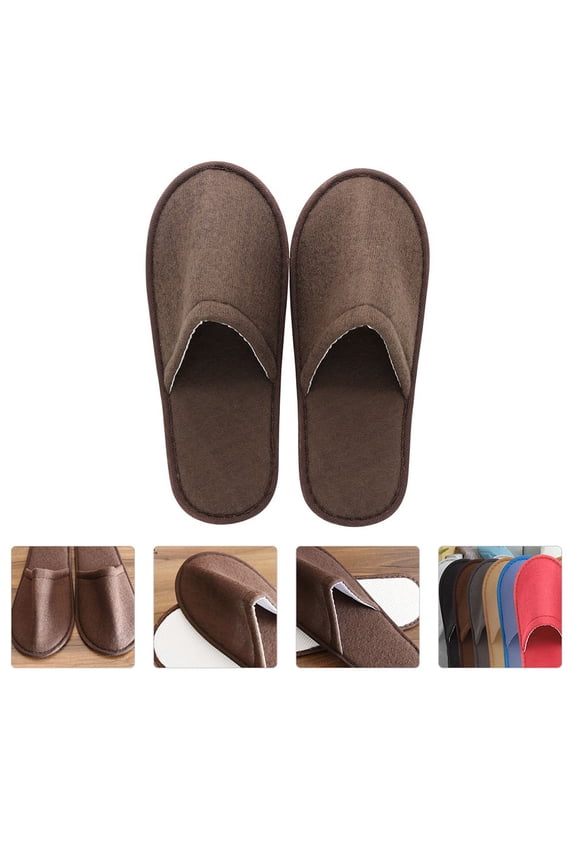 10 Pairs Disposable Slippers for Hotel Guests Non-Slip Portable Airline Use