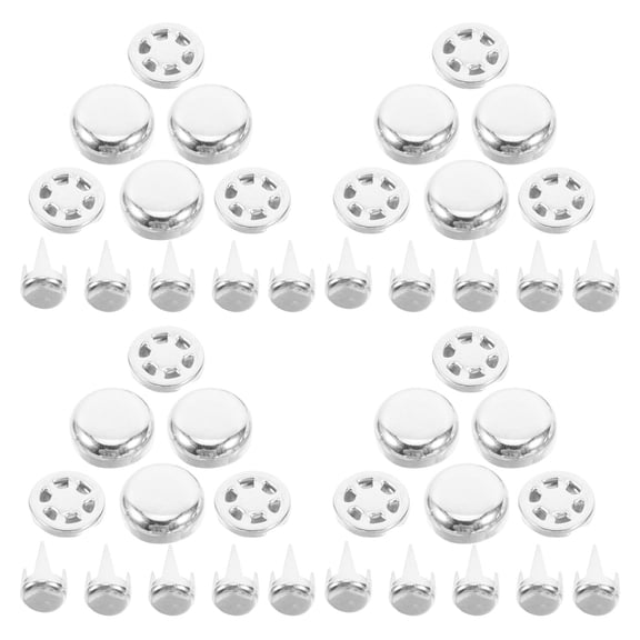 YSNOOWE 100Pcs Hat Buttons for DIY Sewing Projects Polished Look 0.59X0.59X0.39in Silver
