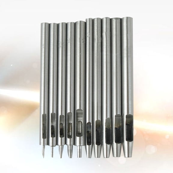 YSNOOWE 10Pcs Circle Hole Punch For Home Use And Shop Use By Leatherworking Professionals