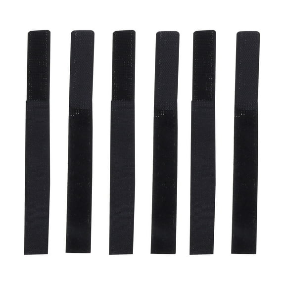 YSNOOWE 10Pcs Black Cable Strap Reusable Hook and Loop Fastening Straps for Organizing Cords and Wires