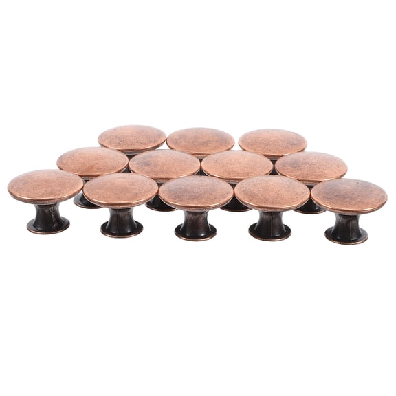YSNOOWE 12Pcs Light Brown Wardrobe Knobs for Furniture Round Cabinet Handles 1.18X1.18X0.79In