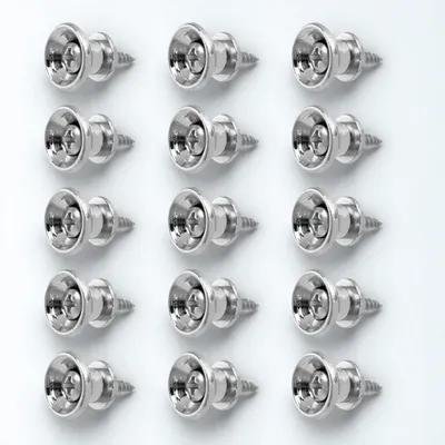 YSNOOWE 15pcs Metal Guitar Strap Button Lock Peg for Acoustic Guitar and Bass