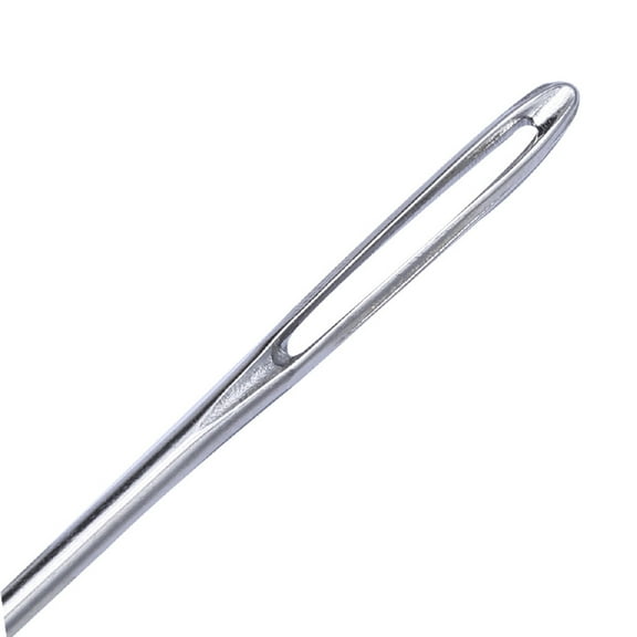 YSNOOWE 18Pcs Large Hole Needles for Cross Stitch and Decorative Stitching in Silver