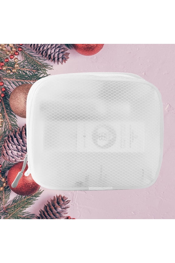 1PC White EVA Hanging Travel Toiletry Bag 18.5*15cm