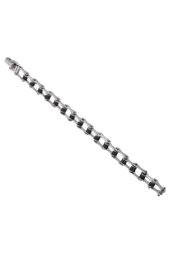 1-Pack Men's Biker Jewelry Stainless Steel Bike Chain Bracelet Non-Fading for Boys and Men
