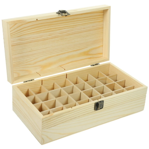 YSNOOWE 1Pack Essential Oil Case Pine Wood 9.8x5.9x3.5in For Travel And Oil Collectors