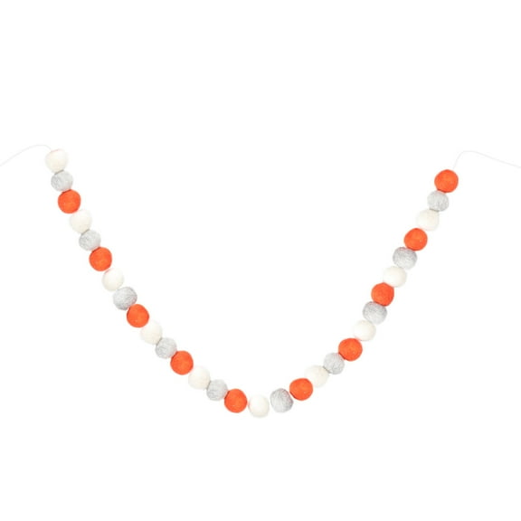 YSNOOWE 1Pack Felt Pom Poms Banner Garland Mini Woolen Ball String For Room Decor