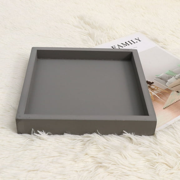 YSNOOWE 1Pack Grey Plastic Square Planter Bottom with Leakproof and Anti-slip Features for Indoor and Balcony