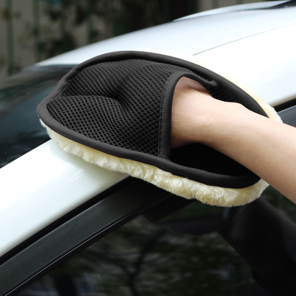 YSNOOWE 1Pack Multi Color Wool Spinning Microfiber Car Wash Mitt For Vehicle Cleaning 9.8x6.7x0.4In