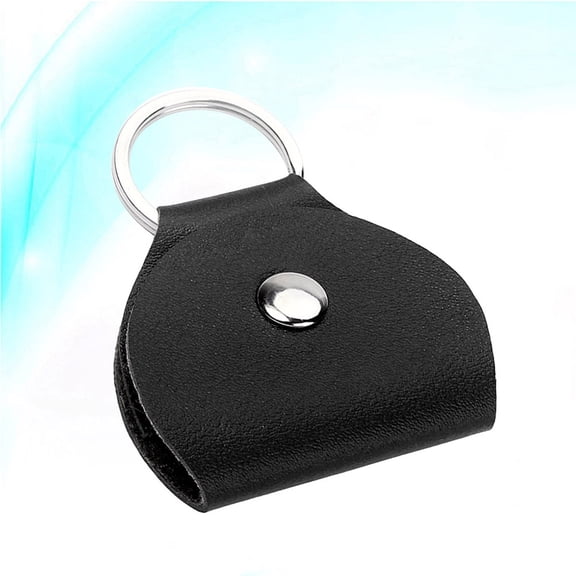YSNOOWE 1Pack Pick Holder Keychain Simple Black Rectangular For Musicians 10.8X5.2X0.4Inch