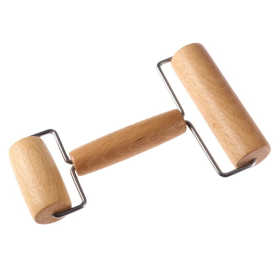 YSNOOWE 1Pack T Shape Wooden Rolling Pin for Baking Cooking Pasta Cookies Brown 17.5x11x2.7in
