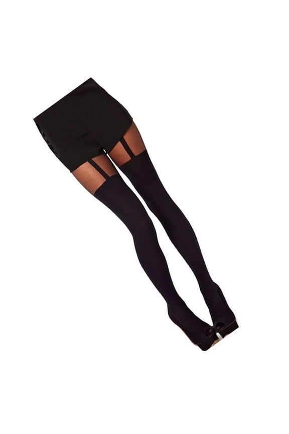 1Pack Thigh High Stockings Black Slip Prevention Good Elasticity Tube Shape