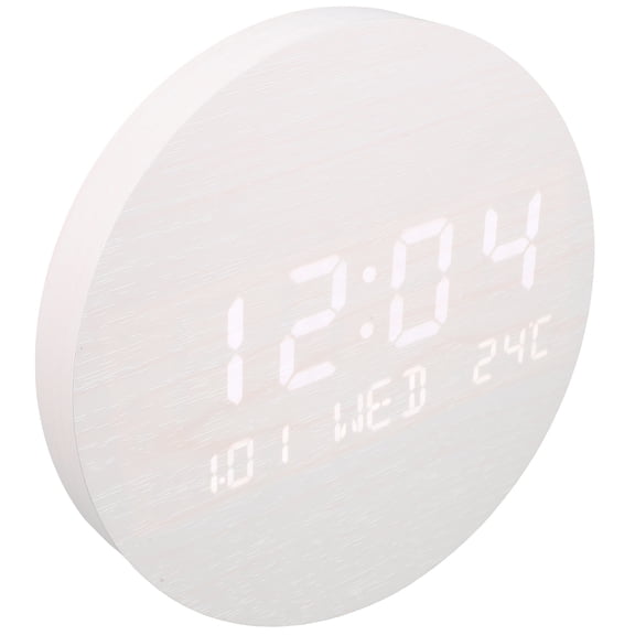 YSNOOWE 1Pack White Electric Clock With Long Battery Life For Bedroom Use