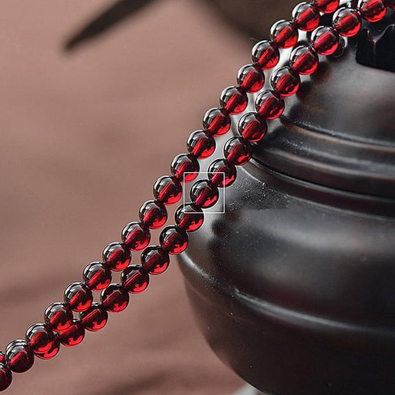 YSNOOWE 1Pc Dark Red Beads for Stringing Round Crystal Beads Craft Jewelry Supplies