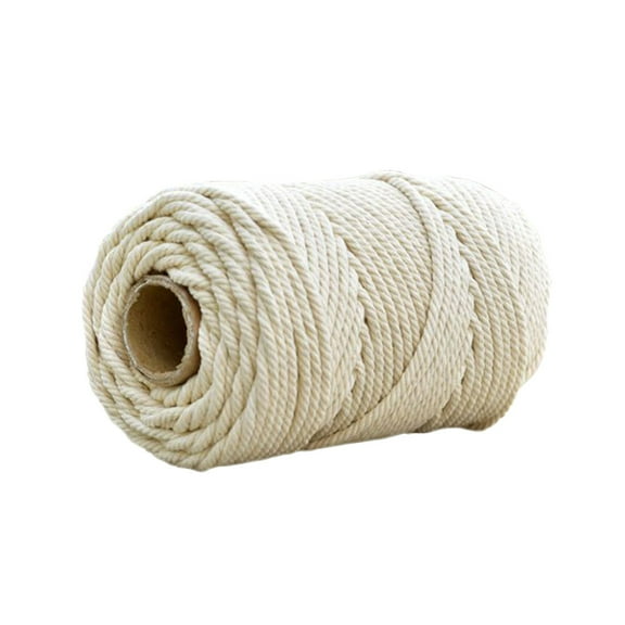 YSNOOWE Beige Cotton Rope Natural Unbleached Flexible Cord for Macrame, Crafts, Projects and Home Decor