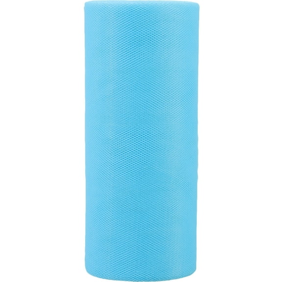 YSNOOWE 1Pcs Dacron Tulle Roll for Event Designers and Wedding Planners Blue 5.9 Inch x 25 Yards Cuttable