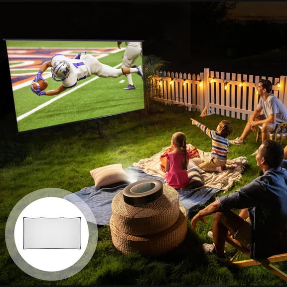 YSNOOWE 1Pcs Portable Moving Screen for Indoor and Outdoor Use 100 Inch