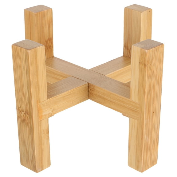 YSNOOWE 1Pcs Wood Flower Pot Stand Beige Rectangular Rustic Design for Home Decoration