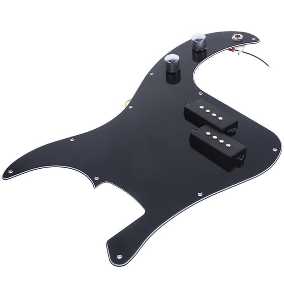 YSNOOWE 1Set 3 Ply Black Plastic Bass Pickguard for Protect from Scratch pickup