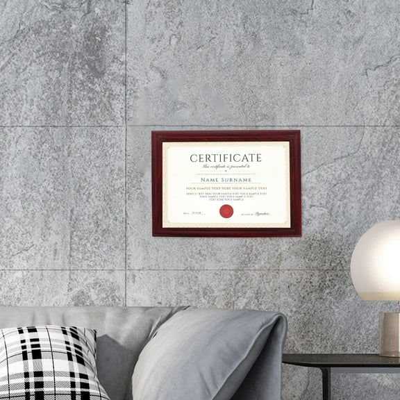 YSNOOWE 1Set Bachelors Degree Diploma Frame Dark Brown Wood Wall Mountable For Home