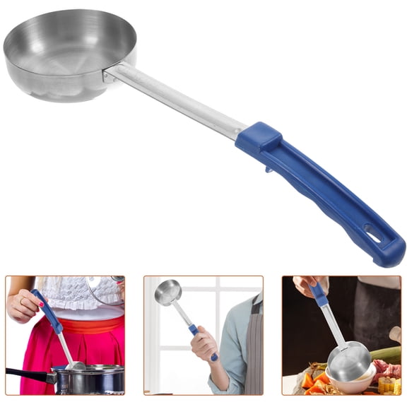 YSNOOWE 1Set Portion Serving Spoons For Restaurants Long Handle Stainless Steel Plastic 37.0X10.0X3.2In