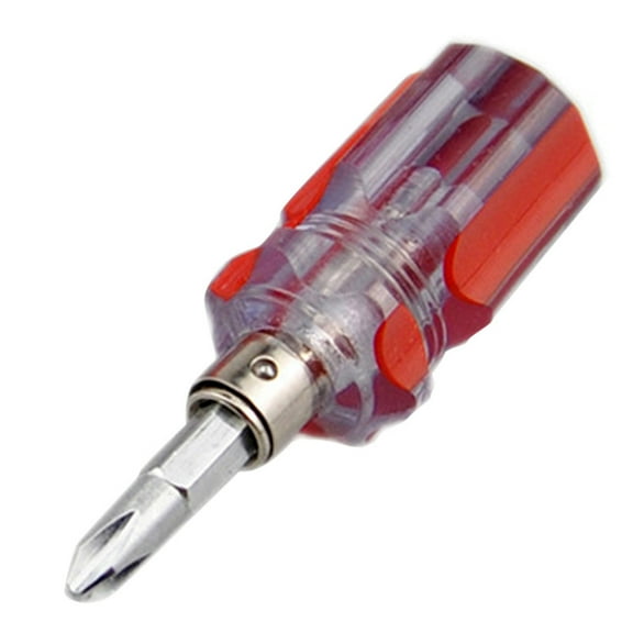 YSNOOWE 1Set Red Steel Screwdriver with Telescopic Ratchet Mechanism for Electronics Workshops Professionals