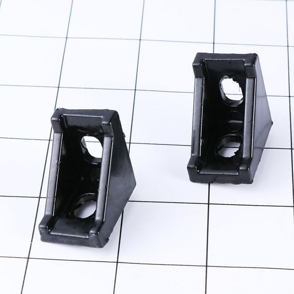 YSNOOWE 20Pcs Black Aluminum Corner Bracket for Rigid Connection 90 Degree Angle Support Industrial Frames