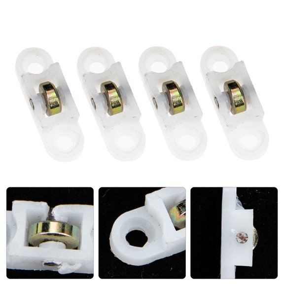YSNOOWE 20Pcs Round White Sliding Door Roller for Screen Windows with Smooth Sliding and Load-bearing Capacity