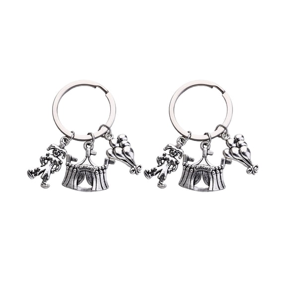 YSNOOWE Pendant Keychain Keychains Metal 2Pcs Retro Clown Design