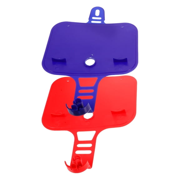 YSNOOWE 2Pcs Rectangular Plastic Number Plate For Motorcycle Front License Plate Red Blue 13X7.7In