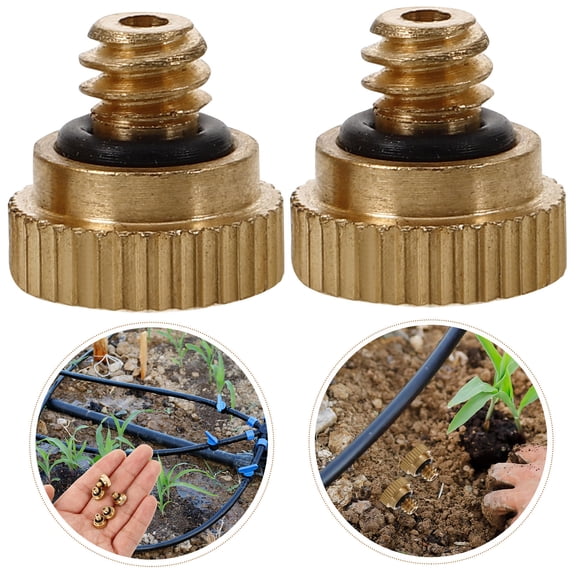 YSNOOWE 30Pcs Golden Atomizing Nozzle for Outdoor Water Misting and Cooling System