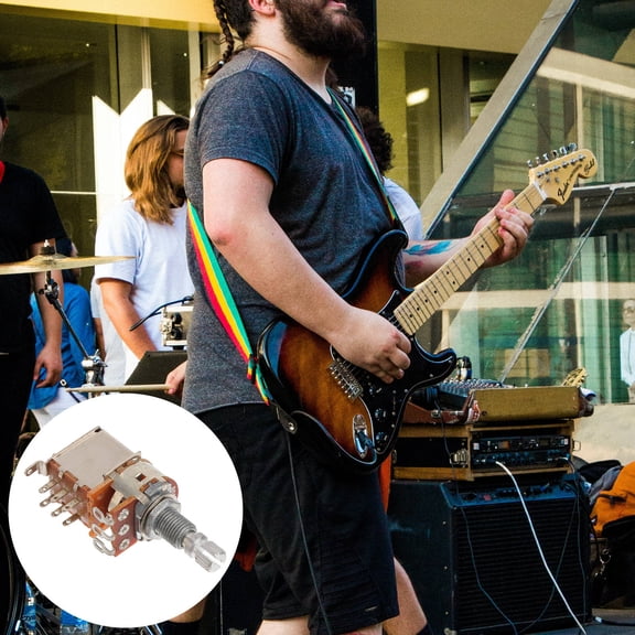 YSNOOWE 3Pcs B500k Push Pull Guitar Control Pot Potentiometer Silver Metal for Electric Guitar Electronics