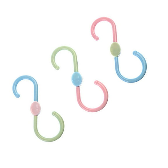 YSNOOWE 4 Packs Hooks Abs Assorted Color 360 Degree Rotatable For Home Organization 3Pcs Per Pack