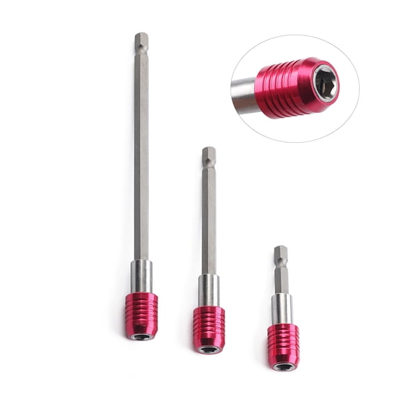 YSNOOWE 3 Pcs Magnetic Extension Bit Holder Stainless Steel /4 Hex S for Power Tools