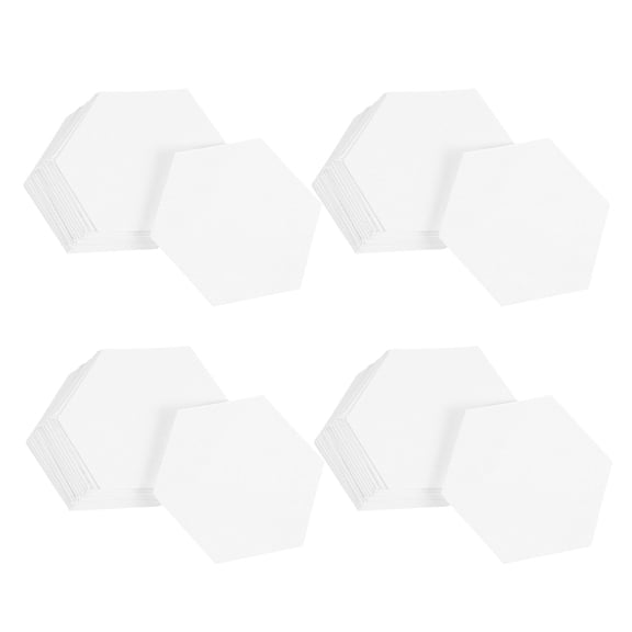 YSNOOWE 400Pcs English Paper Piecing Templates White Thin Paper for Home Sewing Studio and Craft