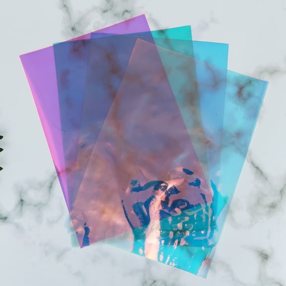 YSNOOWE Film Pink Colored Transparency Sheets 4 Sheets For Crafters