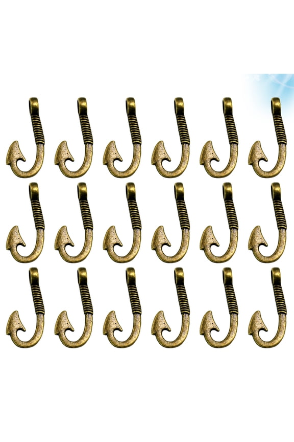 Keychain Pendants Fishhook Pendant Alloy Bronze 50pcs