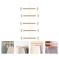 thumbnail image 1 of YSNOOWE Practical Multi-Purpose Hanger Beech Wood Iron Sturdy Clamp 5Pcs, 1 of 8