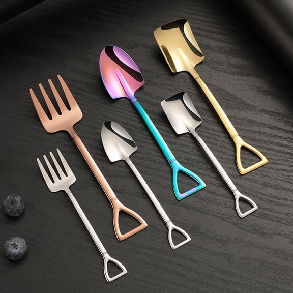 YSNOOWE 6Pcs Unique Spoons Rustproof for Cocktail and Drink Home Use