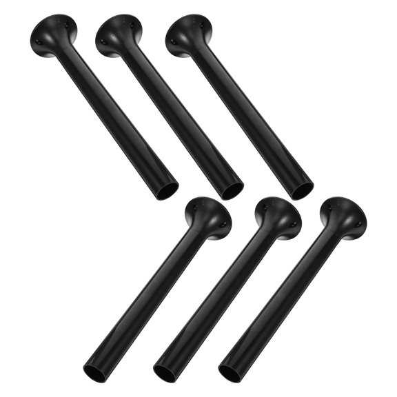 YSNOOWE 6Set Outdoor Torch Light Ground Stake Black Round Base for Solar Flame Light Replacement