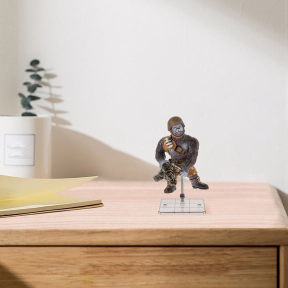 YSNOOWE 8Pcs Action Figure Stand Versatile Compatibility Grey Plastic for Collectible Models Display