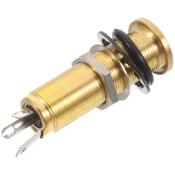 YSNOOWE Acoustic Electric Guitar Output Jack 1Pack Golden Cylinder Shaped for Stereo Mono