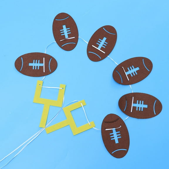 YSNOOWE Football Bunting Banner 15.5X9X0.2In Assorted Color for Athletes Sports Party Decoration